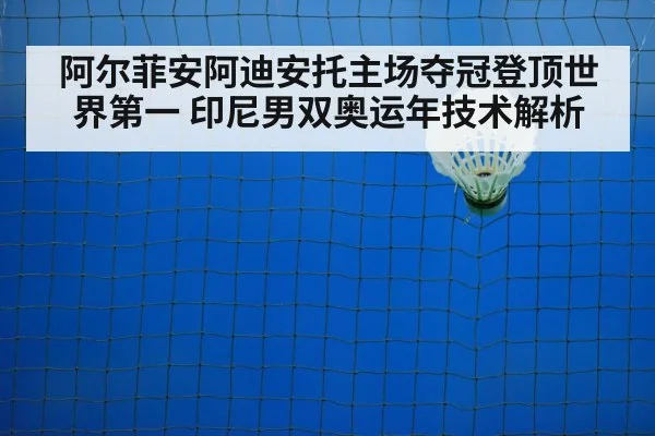 阿尔菲安阿迪安托主场夺冠登顶世界第一 印尼男双奥运年技术解析